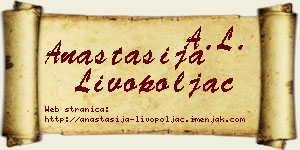 Anastasija Livopoljac vizit kartica